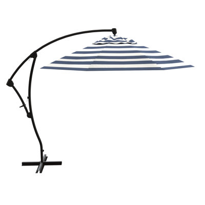 blue and white striped cantilever patio umbrella AMMSUN 7ft Fringe Umbrella,Blue Stripes Elevate your outdoor space with an elegant Blue Striped Cantilever Umbrellas Styled