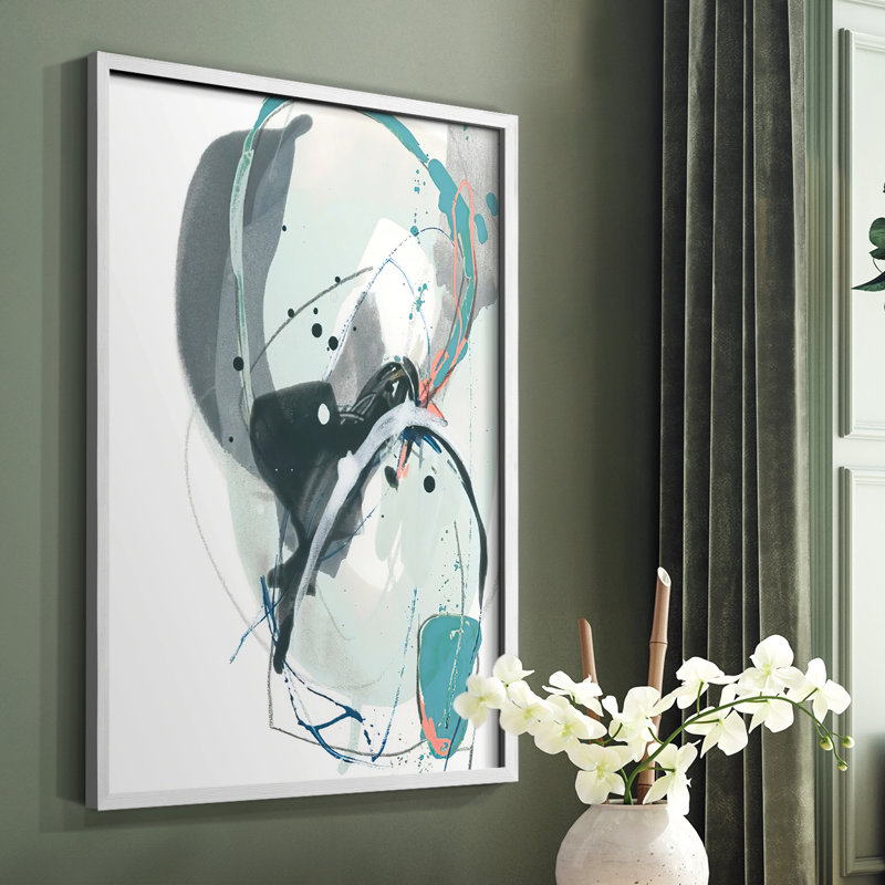 Stone Aperture IV Framed Print - Solid Wood, 14" H x 11" W, White