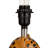 Ceramic Cheetah Table Lamp With Linen Shade And Inline Switch
