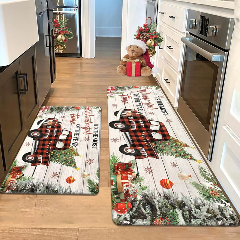 Tapis de cuisine antidérapant Chirstmas (ensemble de 2)