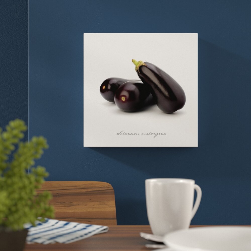 Glasbild Aubergine Kenna, Kunstdruck