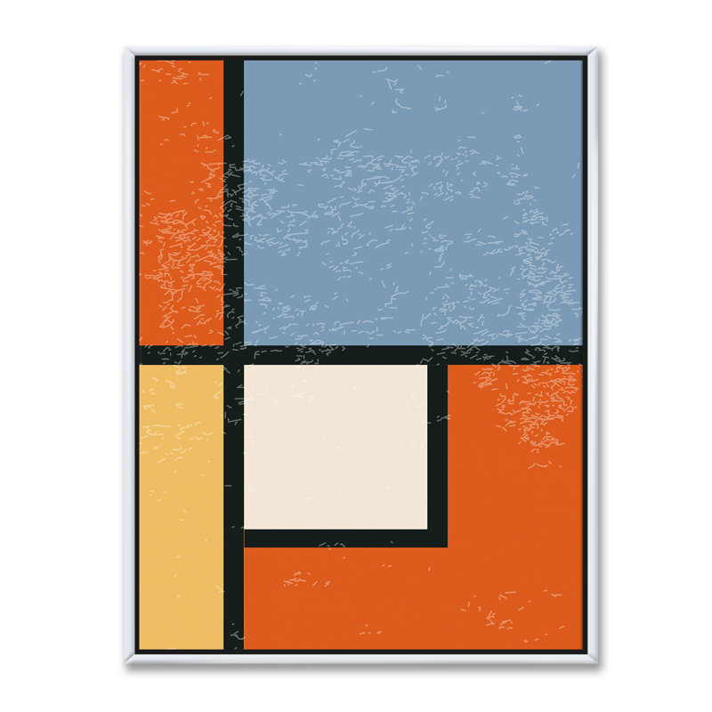 «Minimal Geometric Compositions of Elementary Forms XXIX - Floater Frame», impression sur toile, Toile blanche encadrée
