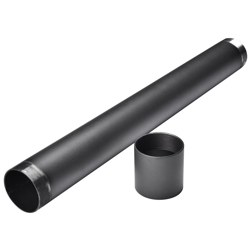 Poteau d'extension cylindrique 2 pi 1 po x 2,36 po, Noir