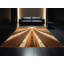 Tapis brun doux et moelleux au look rustique moderne Olivet - reliure brun clair-475002699