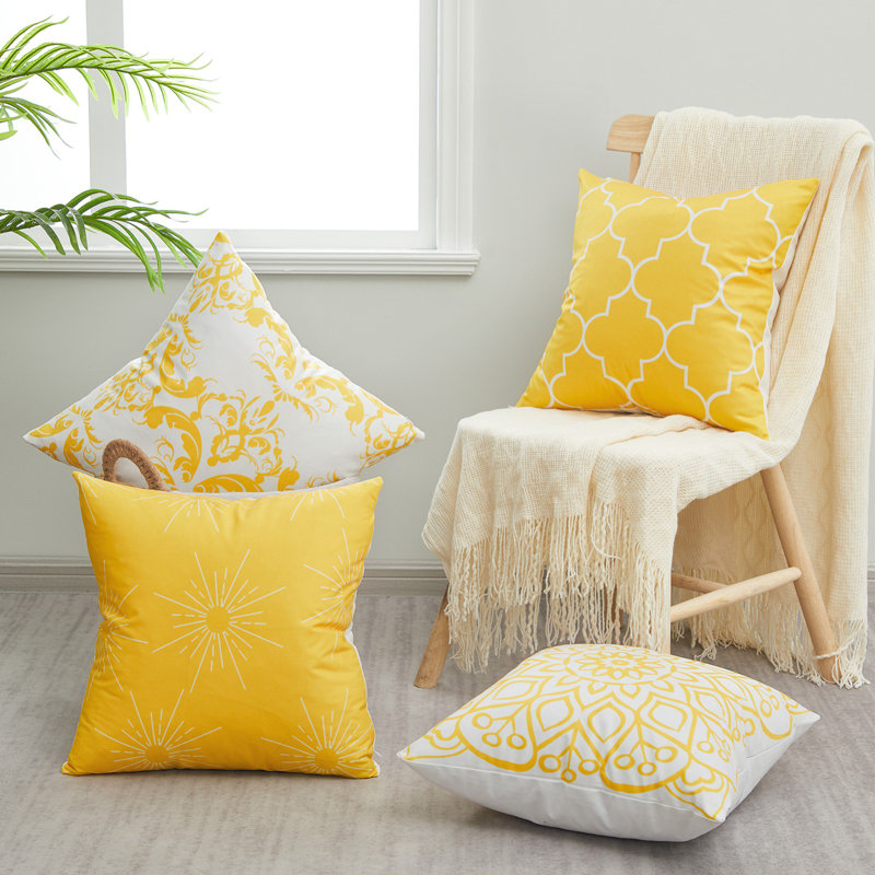 Housse de coussin Teade, Jaune