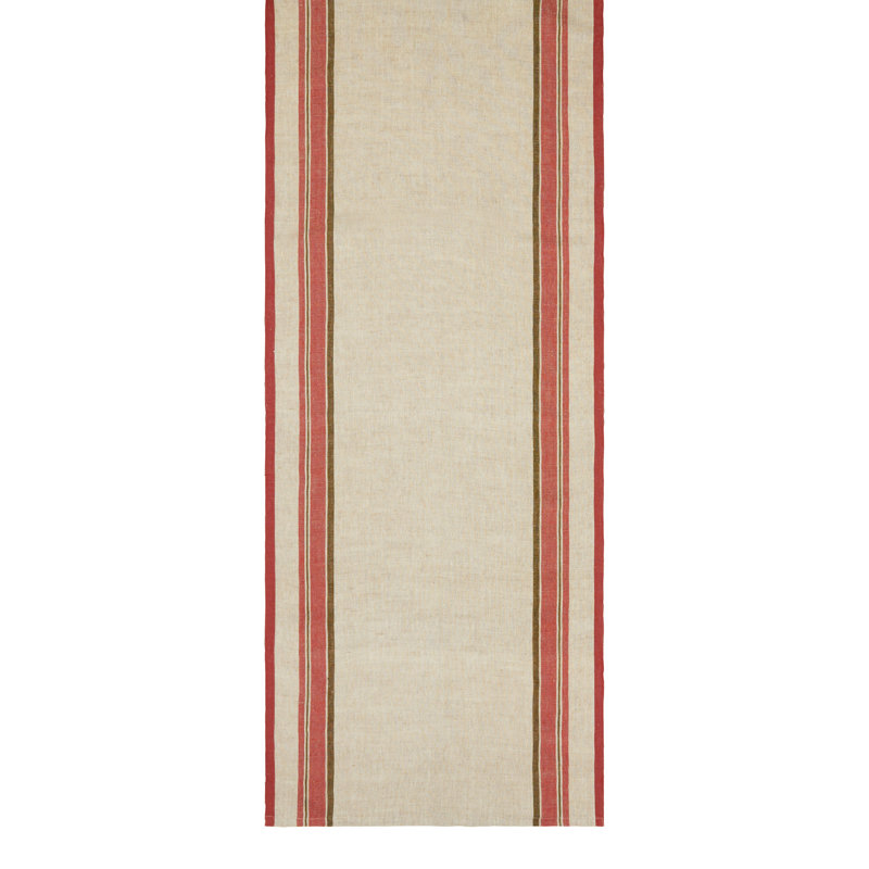 Antibes Table Runner - 20" x 72", Natural/Sherbert