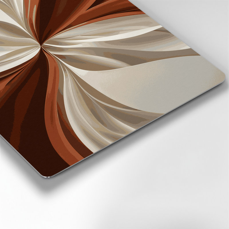 Gradient abstrait 57, art mural en métal beige, H 20 po x l 24 po