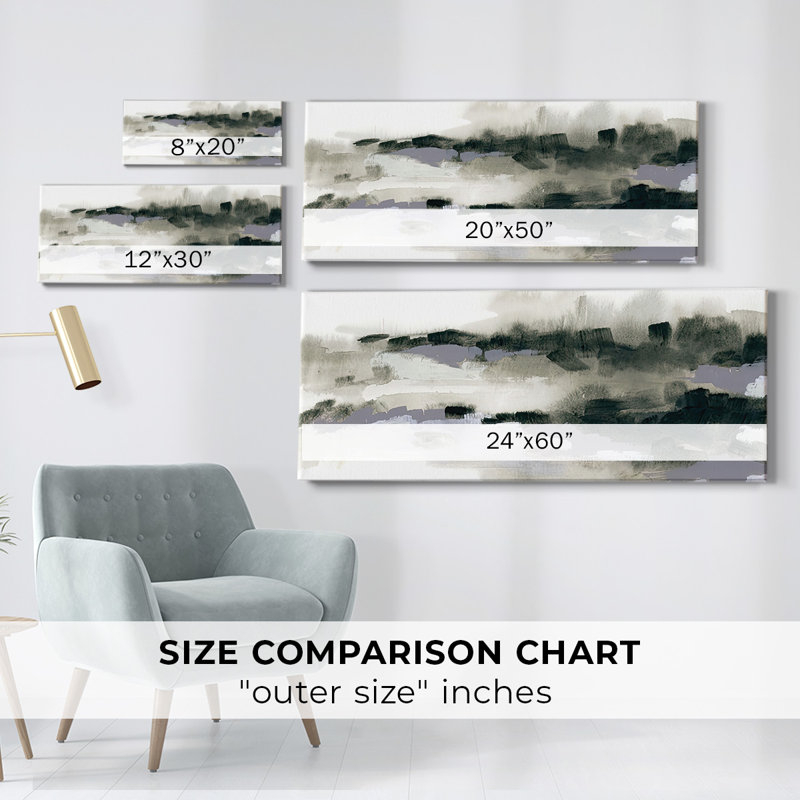«Abstract March Vi», reproduction sur toile, H 24 po x l 60 po x P 1,5 po