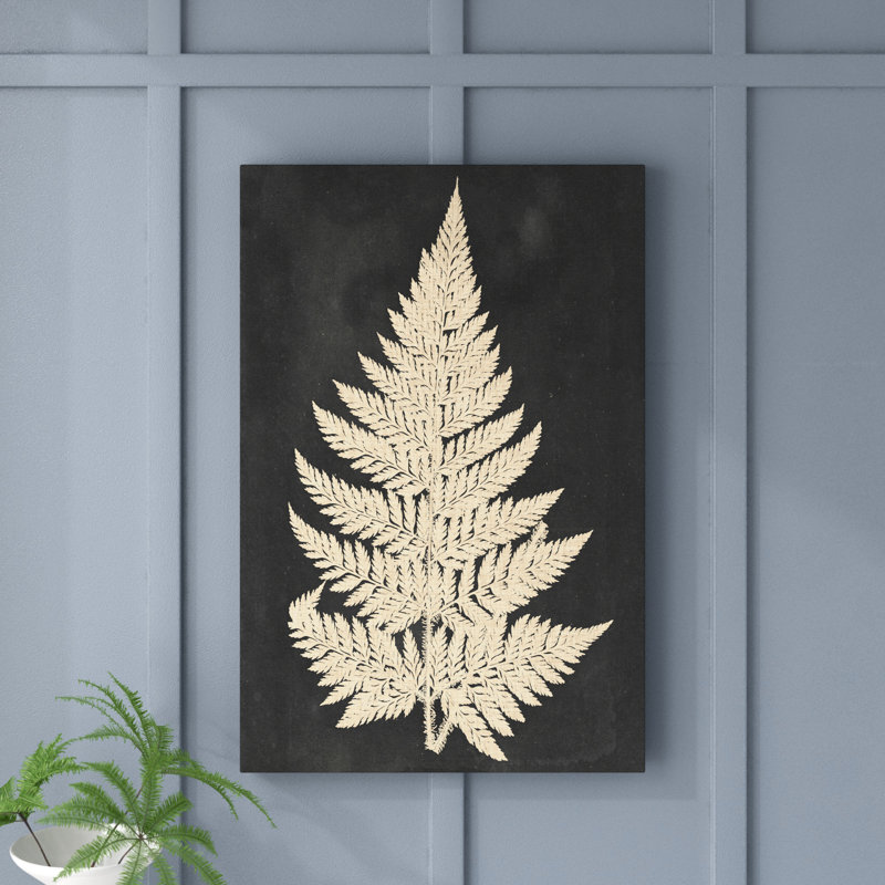 Linen Fern I - impression sur toile tendue, H 36 po x l 24 po x P 1 po