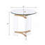 Table de bout à finition dorée