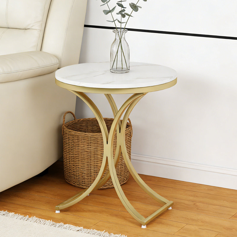 Petite table d'appoint avec structure en métal