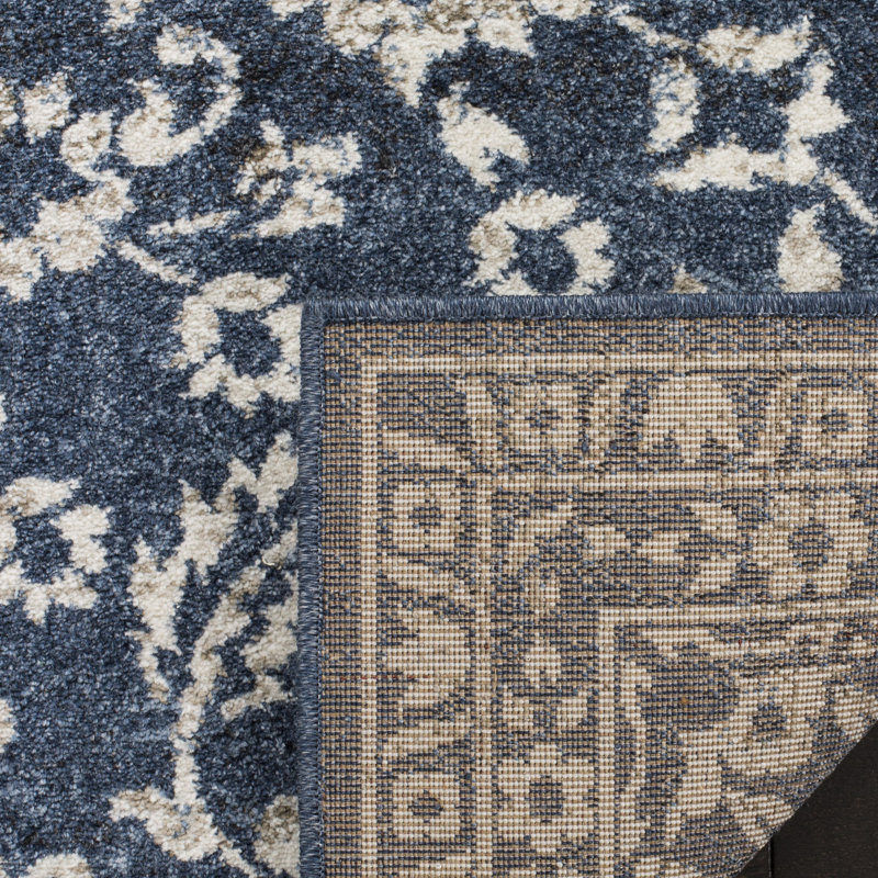 Tapis oriental bleu / beige Arthur, Rectangle 5 pi 1 po x 7 pi 6 po