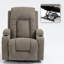 Fauteuil inclinable électrique avec base relevable et fonction de massage chauffant-1446913068