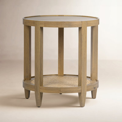 Devin Solid Wood Tray Top End Table