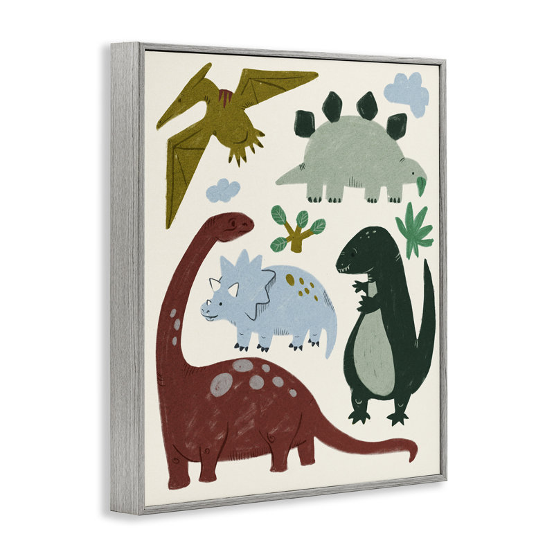 Illustration colorée d'un ami dinosaure, «Kid's Science Illustration» par Jeanette Vertentes - impression d'art graphique