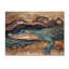 Alligator et reflets de marbre III - Art mural en bois animal crocodile - sur bois de pin naturel-544272100