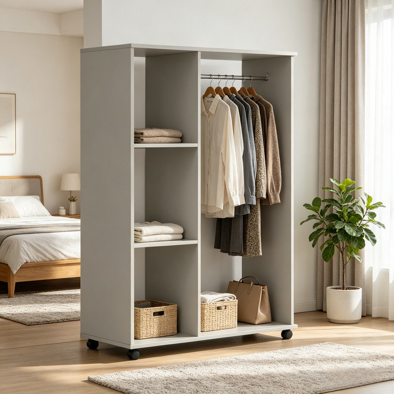 Particle Board / Chipboard Wardrobe, Gray