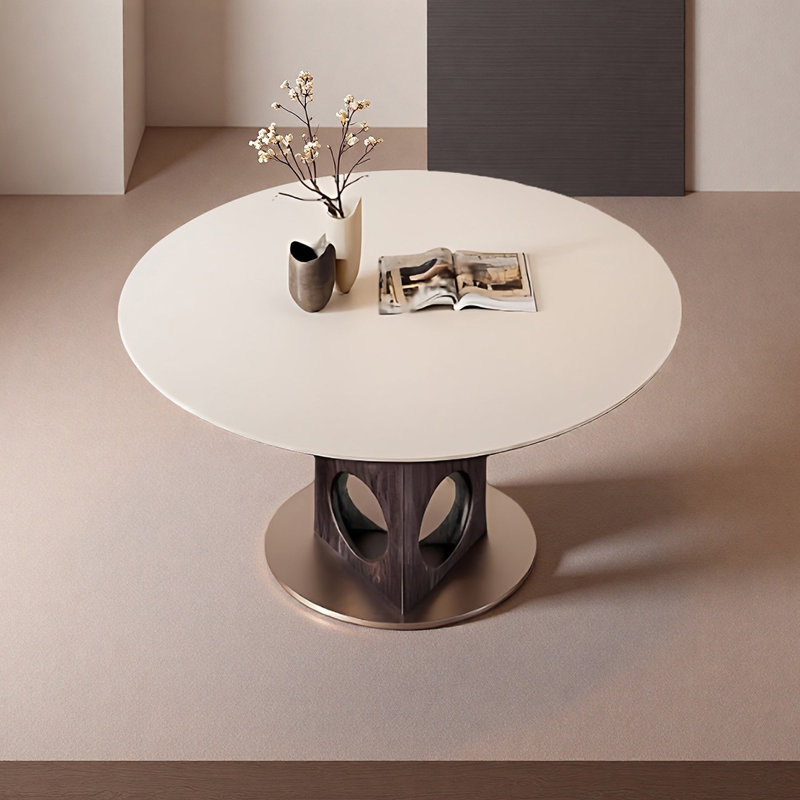 Table de salle à manger élégante et luxueuse, H 29,52 po x L 51,18 po x l 51,18 po