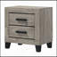 Table de chevet de style campagnard gris clair avec tiroirs de rangement