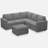 Aubade L-Shaped Modular Storage Sofa Set-685543998
