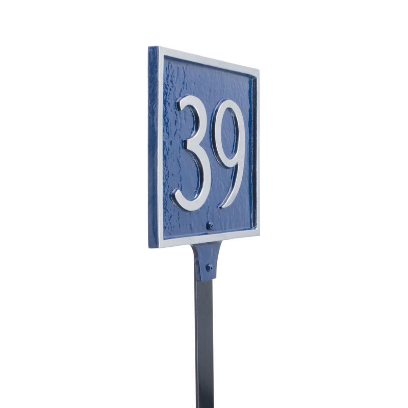 Petite plaque d'adresse sur 1 ligne, Sable / doré, Oui