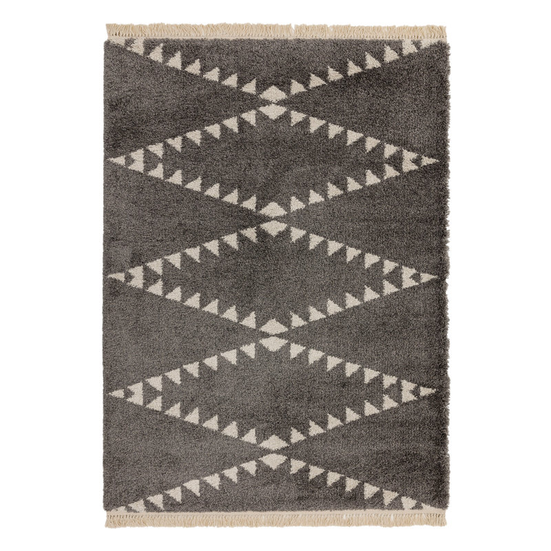 Pickerel Berber Style Charcoal Rug, Rectangle 120 x 170cm