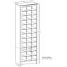 Co-t Tall Storage Cabinet With 36 Shoe Cubbies, Entryway Furniture For ...