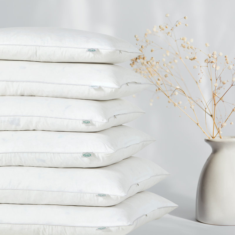 White Goose Feather Down Throw Pillow Insert 13"x21"