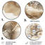 Simple fleur beige simple IV - décoration murale ronde florale en métal-109693535