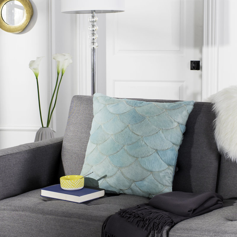 Sabina Geometric Cowhide Throw Pillow