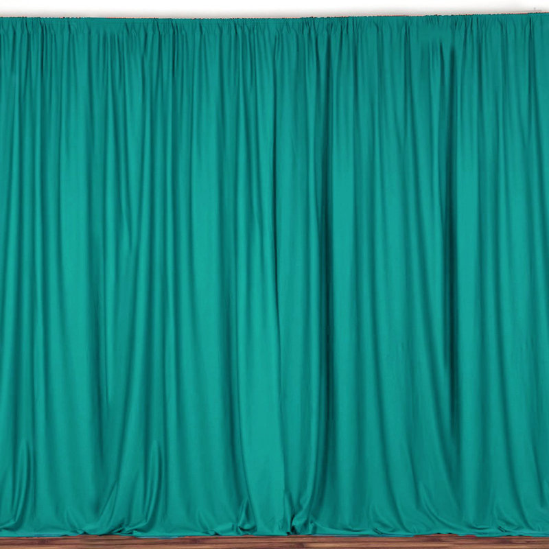 Panneau de rideau simple obscurcissant Antion, 56 po x 108 po, Vert / bleu sarcelle
