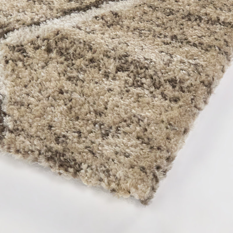 Tapis moderne taupe Abdoulaye, Rectangle 5 pi 3 po x 6 pi 12 po