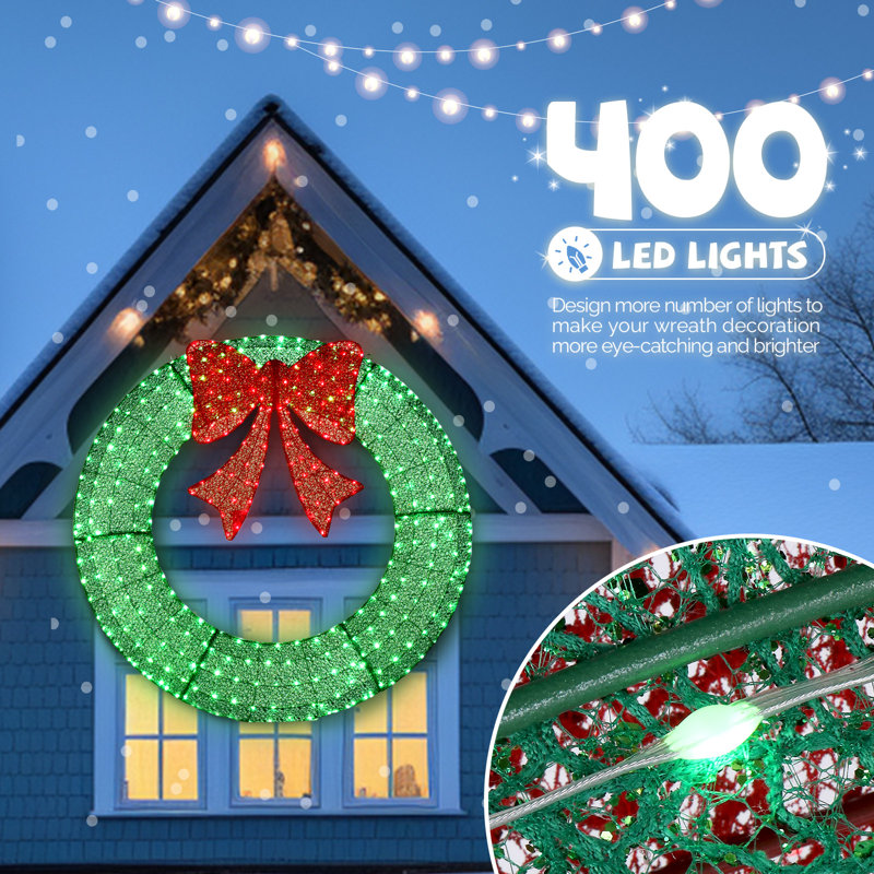 Fausse couronne lumineuse, Vert, L 3,1 po x H 47,2 po x P 47,2 po