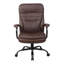 Fauteuil de bureau surdimensionné à roulettes Ava, pivotant, similicuir brun, 400 lb-118318902