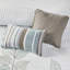 Courtepointe réversible avec broderie florale bleue, double / grand, microfibre, 2 taies décoratives blanches de style frais, brodée et douce-117409807-117409808