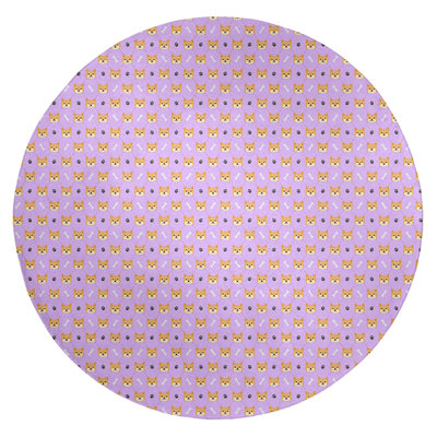 Tapis de zone mauve shiba shiba