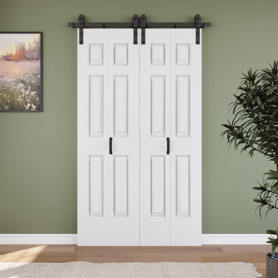 6 Lattice Shapes Interior Double Bi-Fold Barn Door Within Manufacture Wood Folding Closet Door