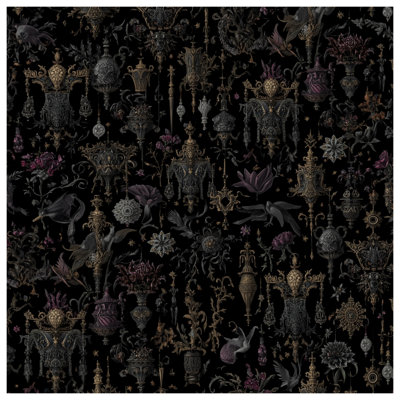 Ornate Floral Illustrations Bath Mat