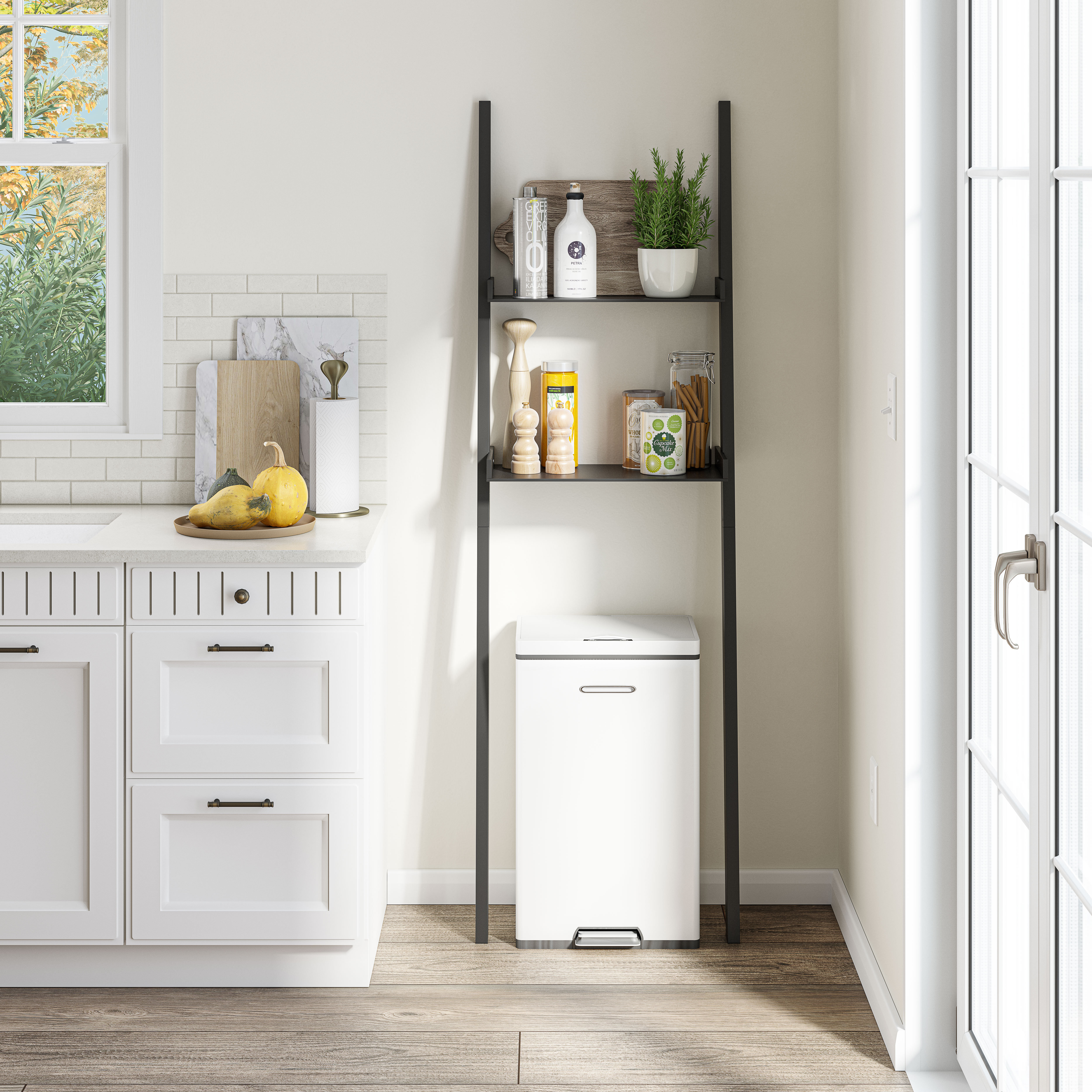 Bathroom Organizer Shelf With Toiletries Basket, 2-Tier Kitchen