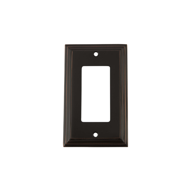 Deco 1-Gang Rocker Wall Plate, Timeless Bronze