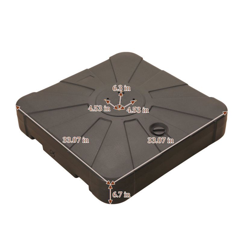 Base de parasol en PEHD de 308 lb Andrez