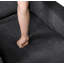 Ensemble de canapé inclinable 2 pièces avec causeuse gris foncé et poches latérales