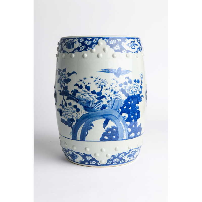 Tabouret de jardin en porcelaine