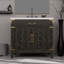 Meuble-lavabo simple avec comptoir en quartz