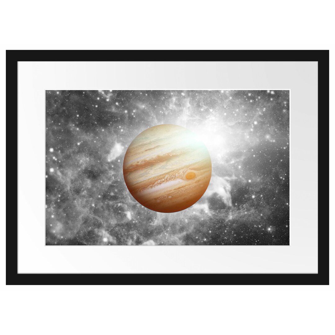 Gerahmtes Poster Planet Jupiter im Universum