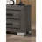 Modern Transitional Grey Rubber Wood 2-Drawer Nightstand