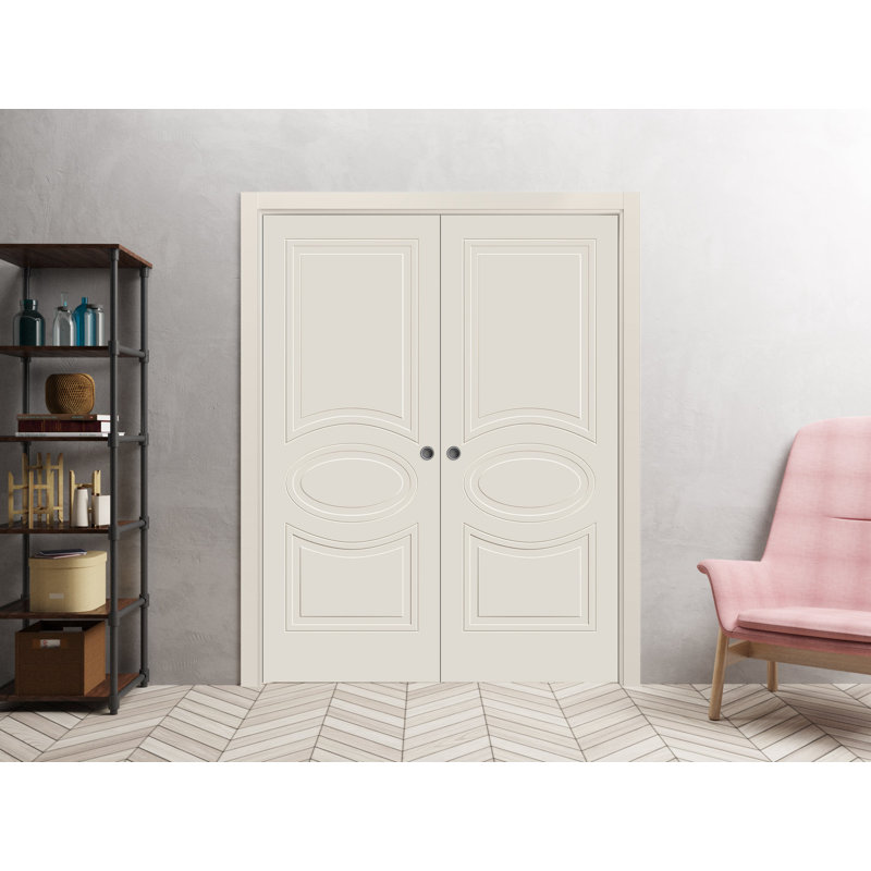 Solid Wood Paneled without Installation Hardware Kit Pocket Doors, 36" x 80"