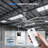 96 Inch Industrial Ceiling Fans No Lights, Large Ceiling Fan With 8 Reversible Blades, Outdoor/Indoor Industrial DC Motor Ceiling Fan With 6-Speed Remote Control For Porch Garage Shop Gym, Silver-979757481-979757495