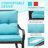 Metal 2 - Person Outdoor Patio Rocking Seating Group with Cushions-987755995