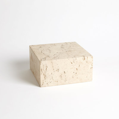 Travertine Cube Riser-Sm